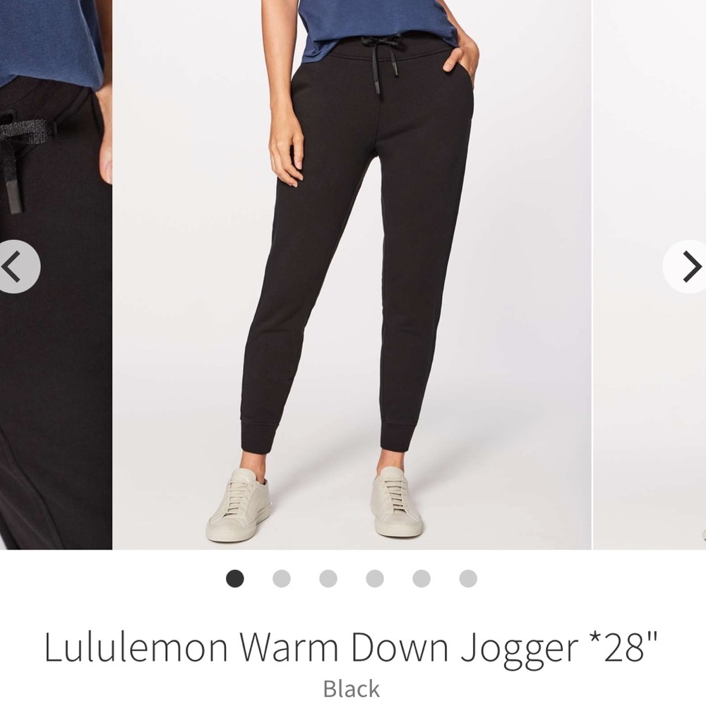 lululemon black warm down jogger